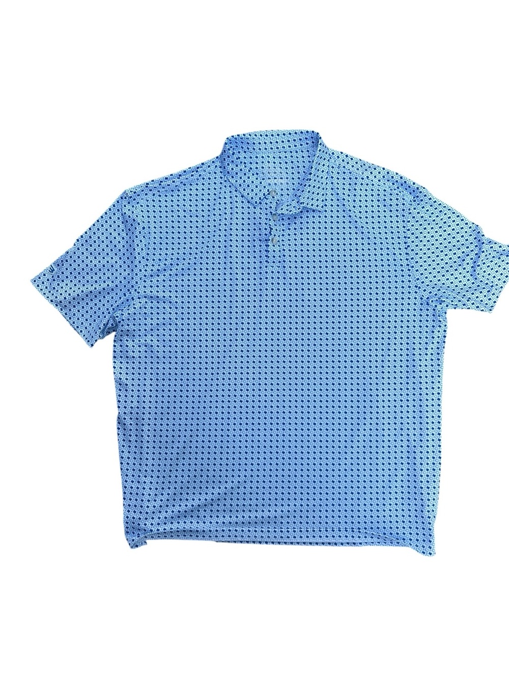 Burlebo Men’s Performance Polo Texas All Over Print Lone Star 2XL UPF 50